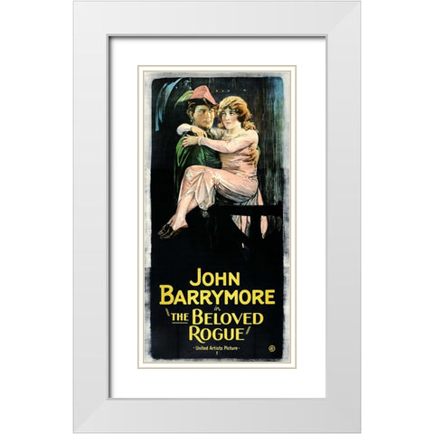 The Beloved Rogue White Modern Wood Framed Art Print with Double Matting by Vintage Hollywood Archive