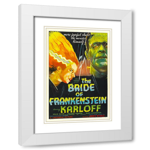 The Bride of Frankenstein-1935 White Modern Wood Framed Art Print with Double Matting by Vintage Hollywood Archive