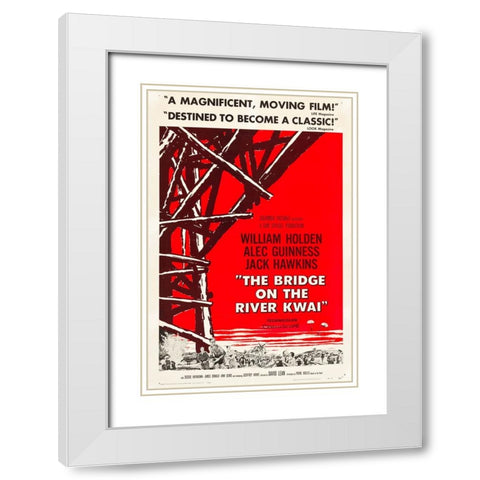 The Bridge on the River Kwai White Modern Wood Framed Art Print with Double Matting by Vintage Hollywood Archive