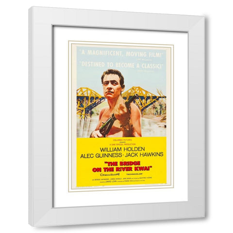 The Bridge on the River Kwai-1958 White Modern Wood Framed Art Print with Double Matting by Vintage Hollywood Archive