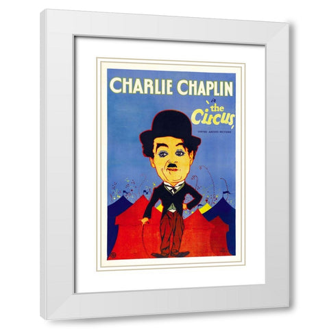 The Circus-1928 White Modern Wood Framed Art Print with Double Matting by Vintage Hollywood Archive