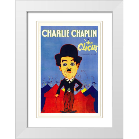 The Circus-1928 White Modern Wood Framed Art Print with Double Matting by Vintage Hollywood Archive