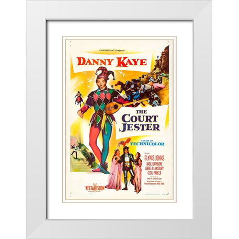 The Court Jester-1955 White Modern Wood Framed Art Print with Double Matting by Vintage Hollywood Archive