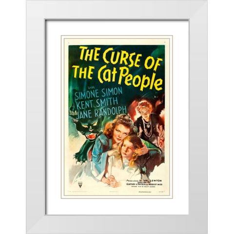 The Curse of the Cat People-1943 White Modern Wood Framed Art Print with Double Matting by Vintage Hollywood Archive