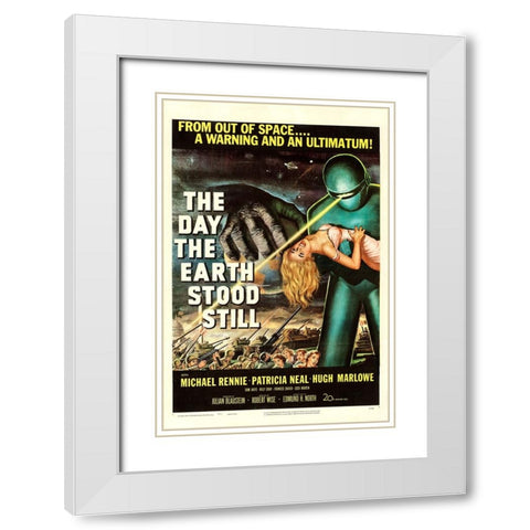 The Day the Earth Stood Still-1951 White Modern Wood Framed Art Print with Double Matting by Vintage Hollywood Archive