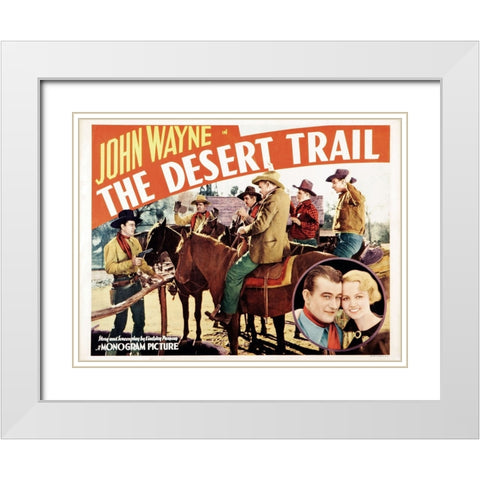 The Desert Trail-1935 White Modern Wood Framed Art Print with Double Matting by Vintage Hollywood Archive