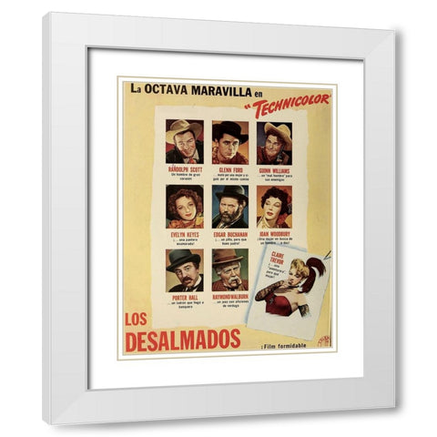 The Desperadoes-1943 White Modern Wood Framed Art Print with Double Matting by Vintage Hollywood Archive