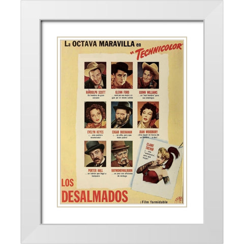 The Desperadoes-1943 White Modern Wood Framed Art Print with Double Matting by Vintage Hollywood Archive