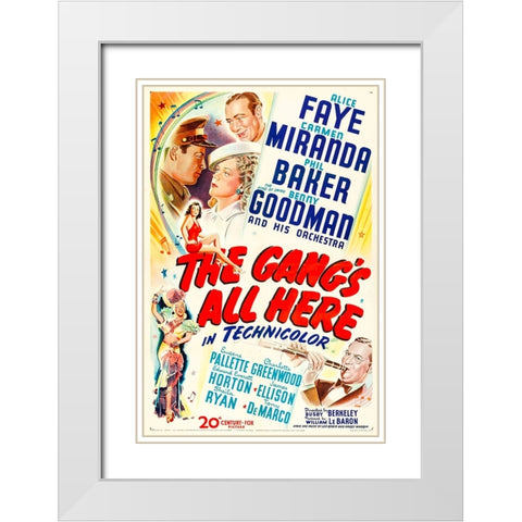 The Gangs All Here-1943 White Modern Wood Framed Art Print with Double Matting by Vintage Hollywood Archive