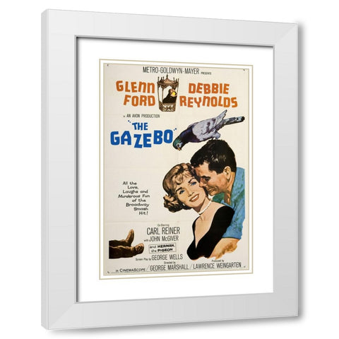The Gazebo White Modern Wood Framed Art Print with Double Matting by Vintage Hollywood Archive