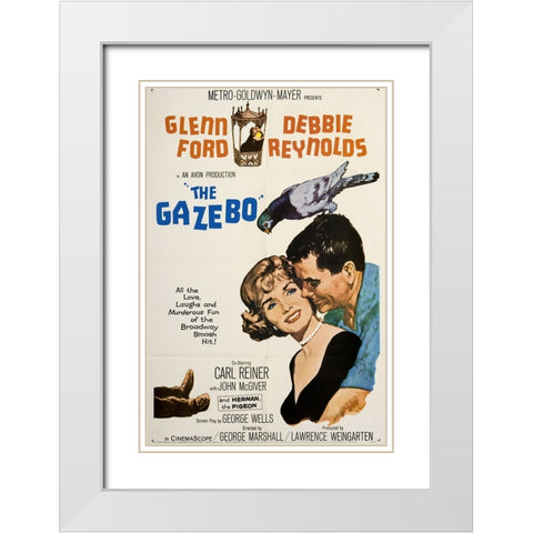 The Gazebo White Modern Wood Framed Art Print with Double Matting by Vintage Hollywood Archive
