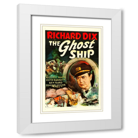 The Ghost Ship-1943 White Modern Wood Framed Art Print with Double Matting by Vintage Hollywood Archive