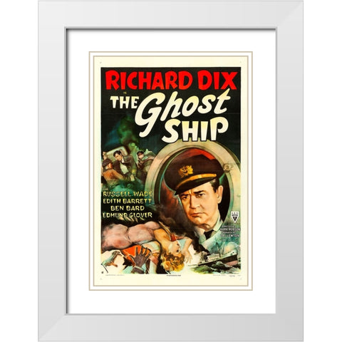 The Ghost Ship-1943 White Modern Wood Framed Art Print with Double Matting by Vintage Hollywood Archive