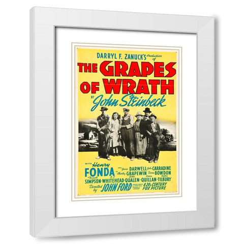 The Grapes of Wrath-1940 White Modern Wood Framed Art Print with Double Matting by Vintage Hollywood Archive
