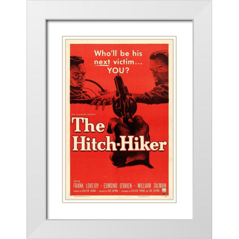 The Hitch Hiker-1953 White Modern Wood Framed Art Print with Double Matting by Vintage Hollywood Archive