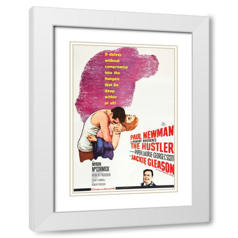 The Hustler-1961 White Modern Wood Framed Art Print with Double Matting by Vintage Hollywood Archive