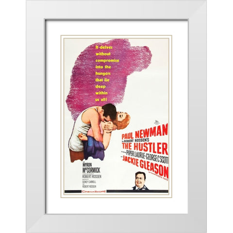 The Hustler-1961 White Modern Wood Framed Art Print with Double Matting by Vintage Hollywood Archive
