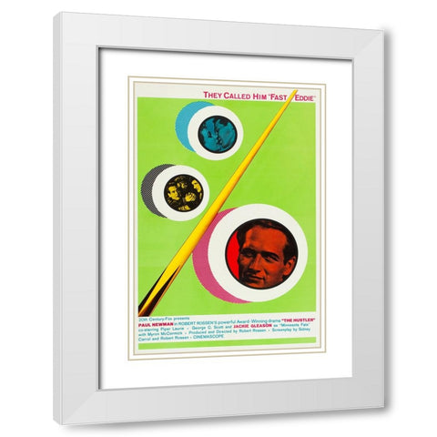 The Hustler-1961 White Modern Wood Framed Art Print with Double Matting by Vintage Hollywood Archive