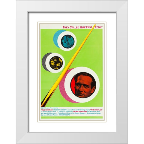 The Hustler-1961 White Modern Wood Framed Art Print with Double Matting by Vintage Hollywood Archive