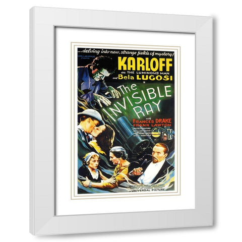 The invisible Ray-1936 White Modern Wood Framed Art Print with Double Matting by Vintage Hollywood Archive