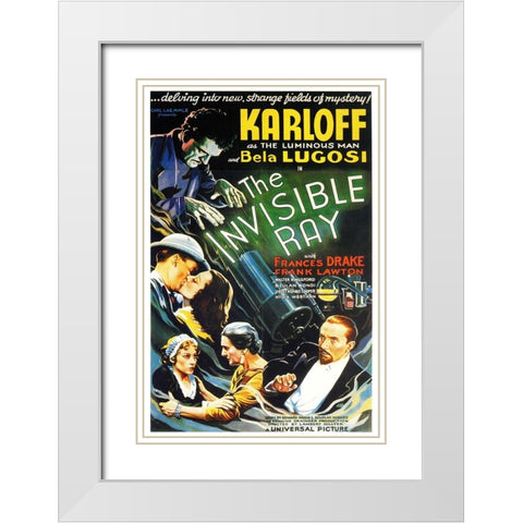 The invisible Ray-1936 White Modern Wood Framed Art Print with Double Matting by Vintage Hollywood Archive