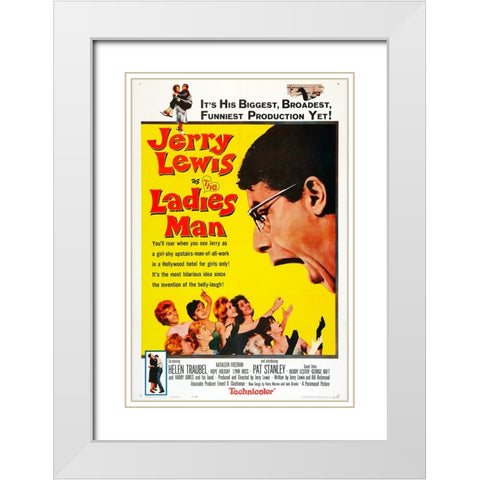 The Ladies Man-1961 White Modern Wood Framed Art Print with Double Matting by Vintage Hollywood Archive