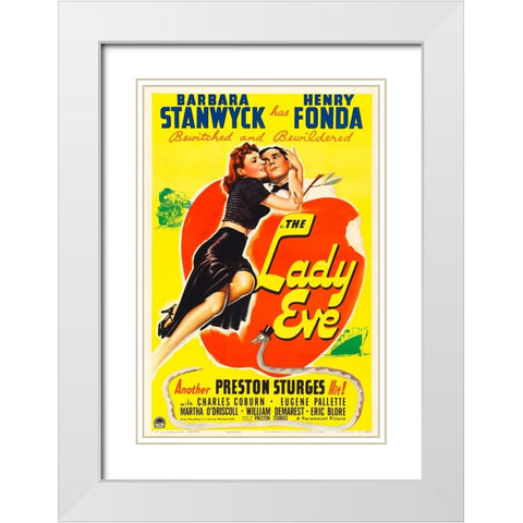 The Lady Eve-1941 White Modern Wood Framed Art Print with Double Matting by Vintage Hollywood Archive