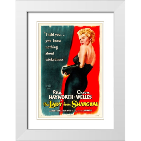 The Lady from Shanghai-1947 White Modern Wood Framed Art Print with Double Matting by Vintage Hollywood Archive