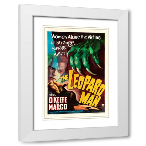 The Leopard Man-1943 White Modern Wood Framed Art Print with Double Matting by Vintage Hollywood Archive
