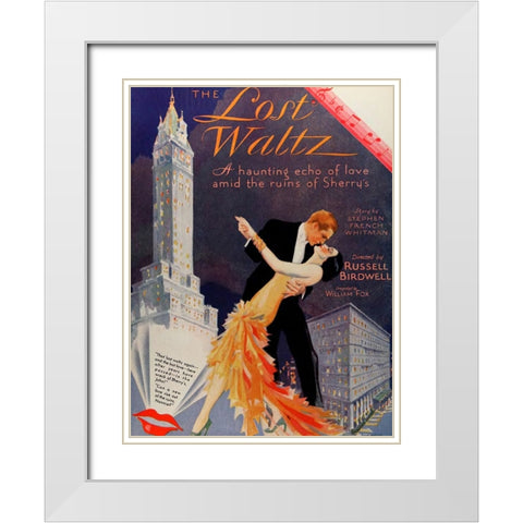 The Lost Waltz-1929 White Modern Wood Framed Art Print with Double Matting by Vintage Hollywood Archive