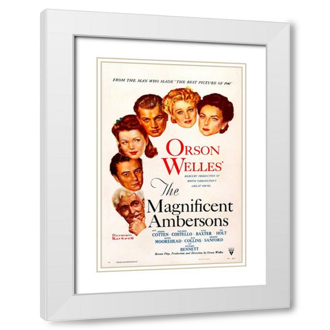 The Magnificent Ambersons-1942 White Modern Wood Framed Art Print with Double Matting by Vintage Hollywood Archive