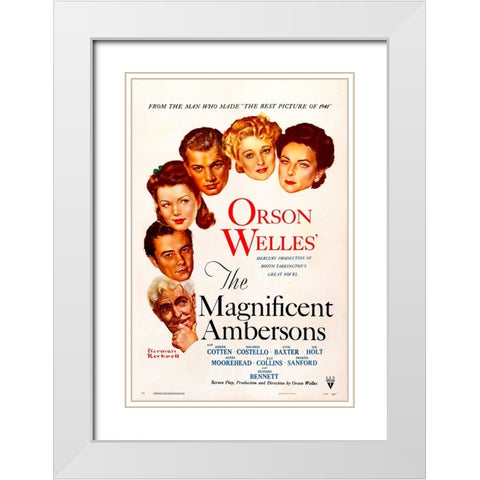 The Magnificent Ambersons-1942 White Modern Wood Framed Art Print with Double Matting by Vintage Hollywood Archive