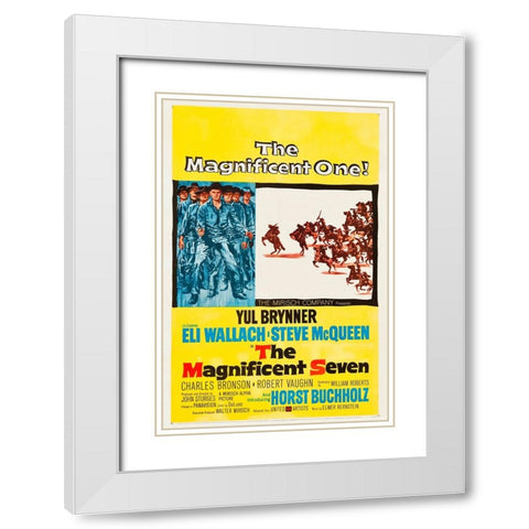 The Magnificent Seven-1960 White Modern Wood Framed Art Print with Double Matting by Vintage Hollywood Archive