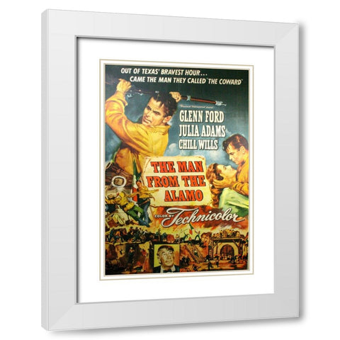 The Man from the Alamo White Modern Wood Framed Art Print with Double Matting by Vintage Hollywood Archive