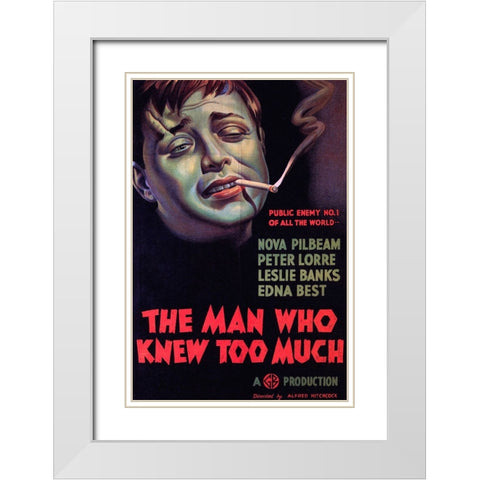 The Man who Knew too Much-1934 White Modern Wood Framed Art Print with Double Matting by Vintage Hollywood Archive