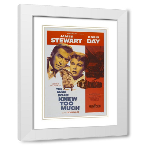 The Man who Knew Too Much-1956 White Modern Wood Framed Art Print with Double Matting by Vintage Hollywood Archive