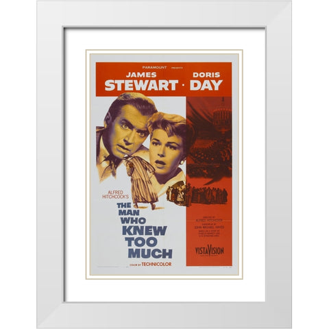 The Man who Knew Too Much-1956 White Modern Wood Framed Art Print with Double Matting by Vintage Hollywood Archive