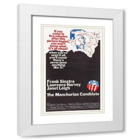 The Manchurian Candidate-1962 White Modern Wood Framed Art Print with Double Matting by Vintage Hollywood Archive