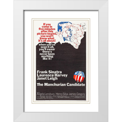 The Manchurian Candidate-1962 White Modern Wood Framed Art Print with Double Matting by Vintage Hollywood Archive