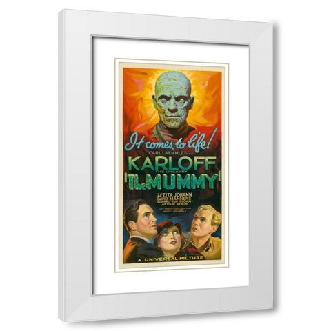The Mummy-1932 White Modern Wood Framed Art Print with Double Matting by Vintage Hollywood Archive