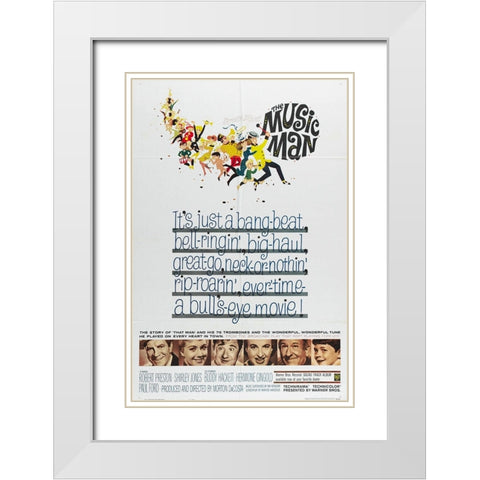 The Music Man-1962 White Modern Wood Framed Art Print with Double Matting by Vintage Hollywood Archive