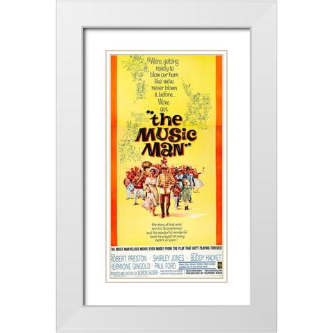 The Music Man-1962 White Modern Wood Framed Art Print with Double Matting by Vintage Hollywood Archive
