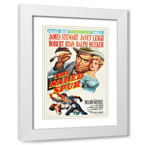 The Naked Spur-1952 White Modern Wood Framed Art Print with Double Matting by Vintage Hollywood Archive