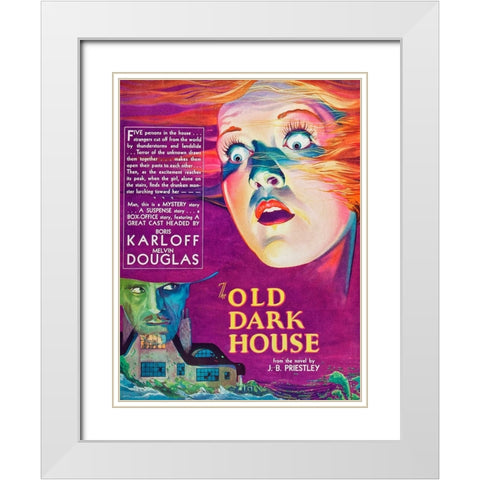 The Old Dark House-1932 White Modern Wood Framed Art Print with Double Matting by Vintage Hollywood Archive