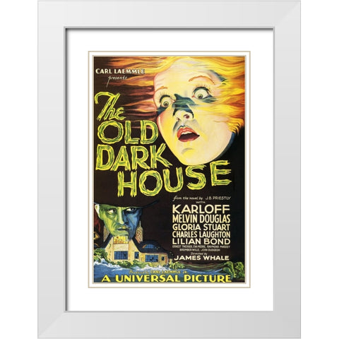 The Old Dark House-1932 White Modern Wood Framed Art Print with Double Matting by Vintage Hollywood Archive