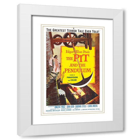 The Pit and the Pendulum-1961 White Modern Wood Framed Art Print with Double Matting by Vintage Hollywood Archive