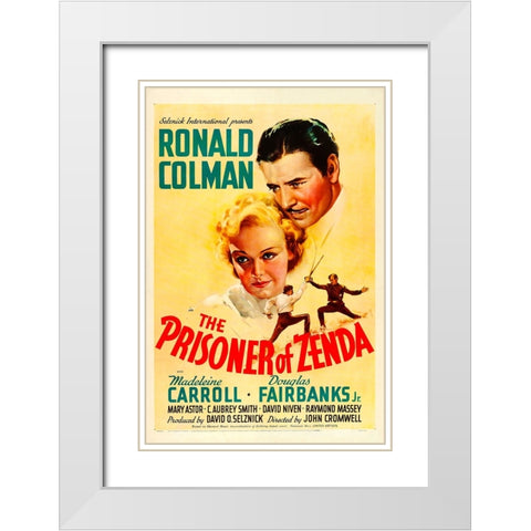 The Prisoner of Zenda-1937 White Modern Wood Framed Art Print with Double Matting by Vintage Hollywood Archive