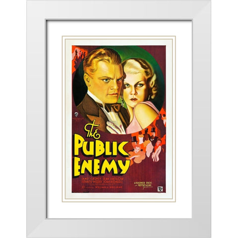 The Public Enemy-1931 White Modern Wood Framed Art Print with Double Matting by Vintage Hollywood Archive