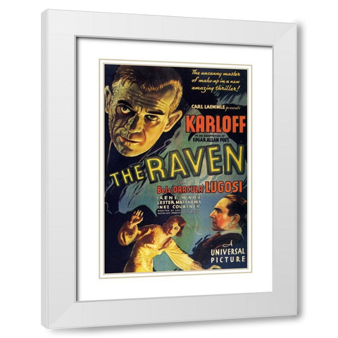 The Raven-1935 White Modern Wood Framed Art Print with Double Matting by Vintage Hollywood Archive
