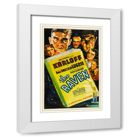 The Raven-1935 White Modern Wood Framed Art Print with Double Matting by Vintage Hollywood Archive